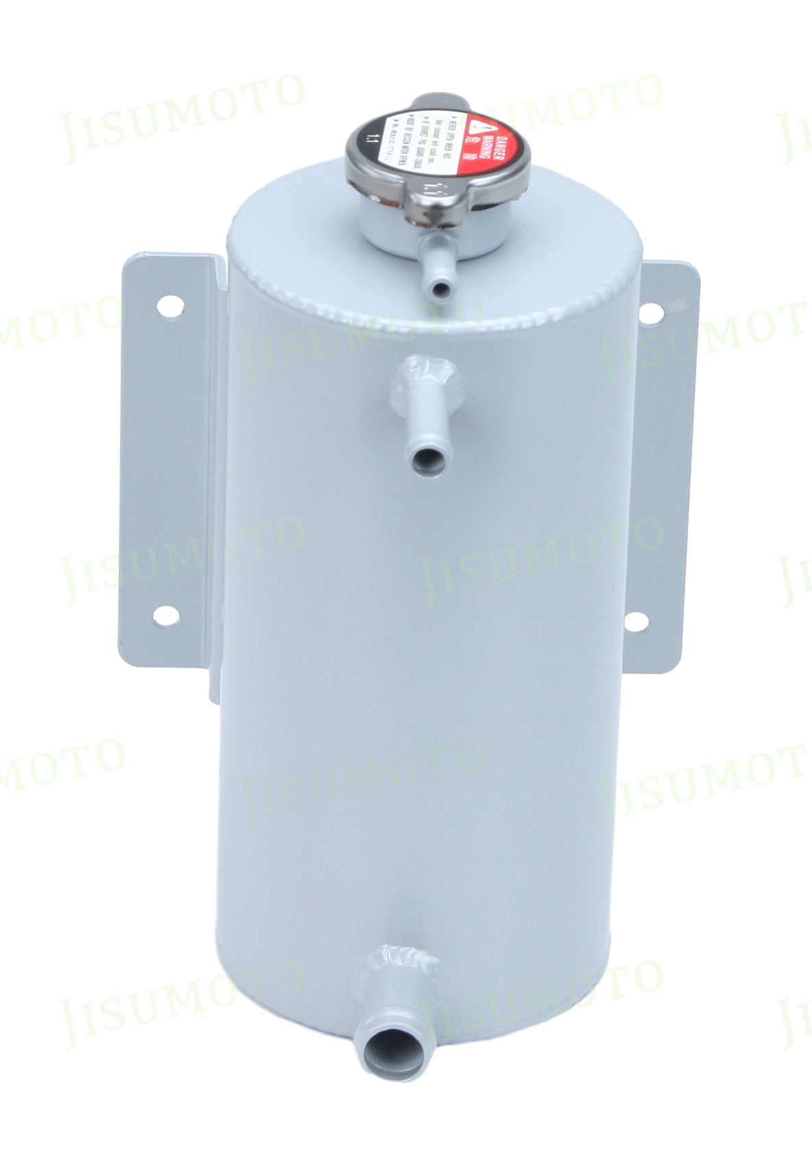 Depósito de expansión de agua refrigerante de aluminio universal de 1,5 l, cabezal de botella negro