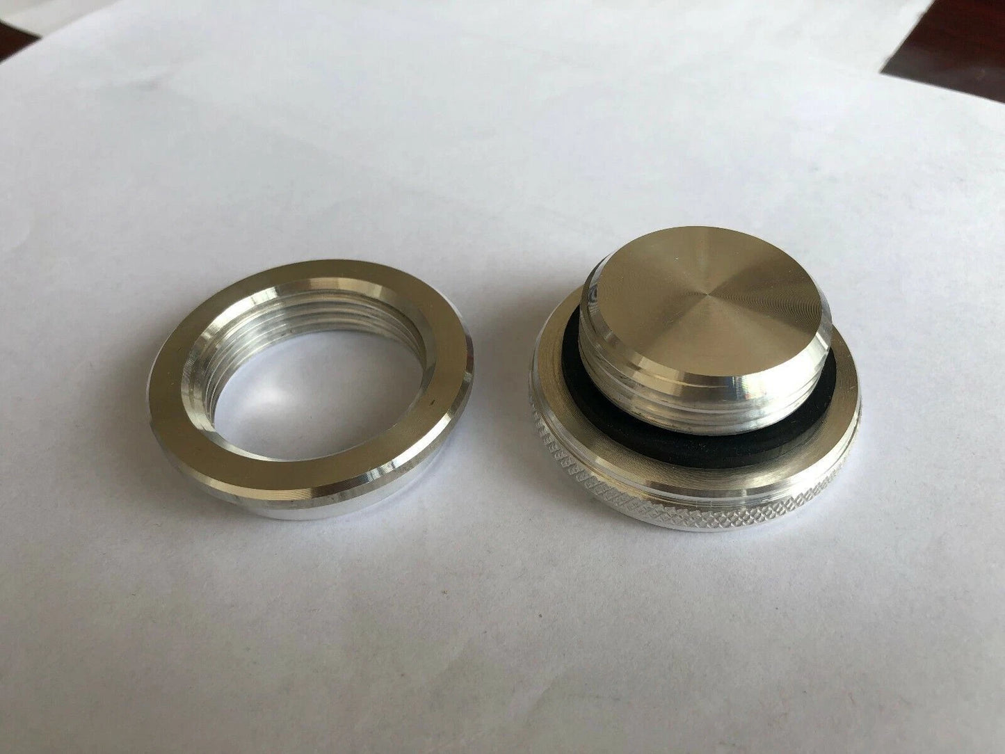 Aluminum Filler Neck Weld On Bung Screw Cap Small CNC Gas Oil Tank