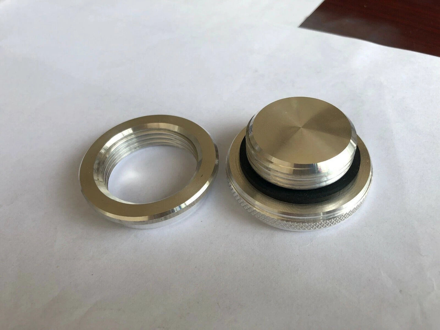 Aluminum Filler Neck Weld On Bung Screw Cap Small CNC Gas Oil Tank